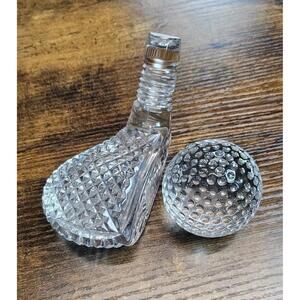 Waterford Crystal GOLF Club Driver Head/Ball Paperweight Ireland Golfer Farrell